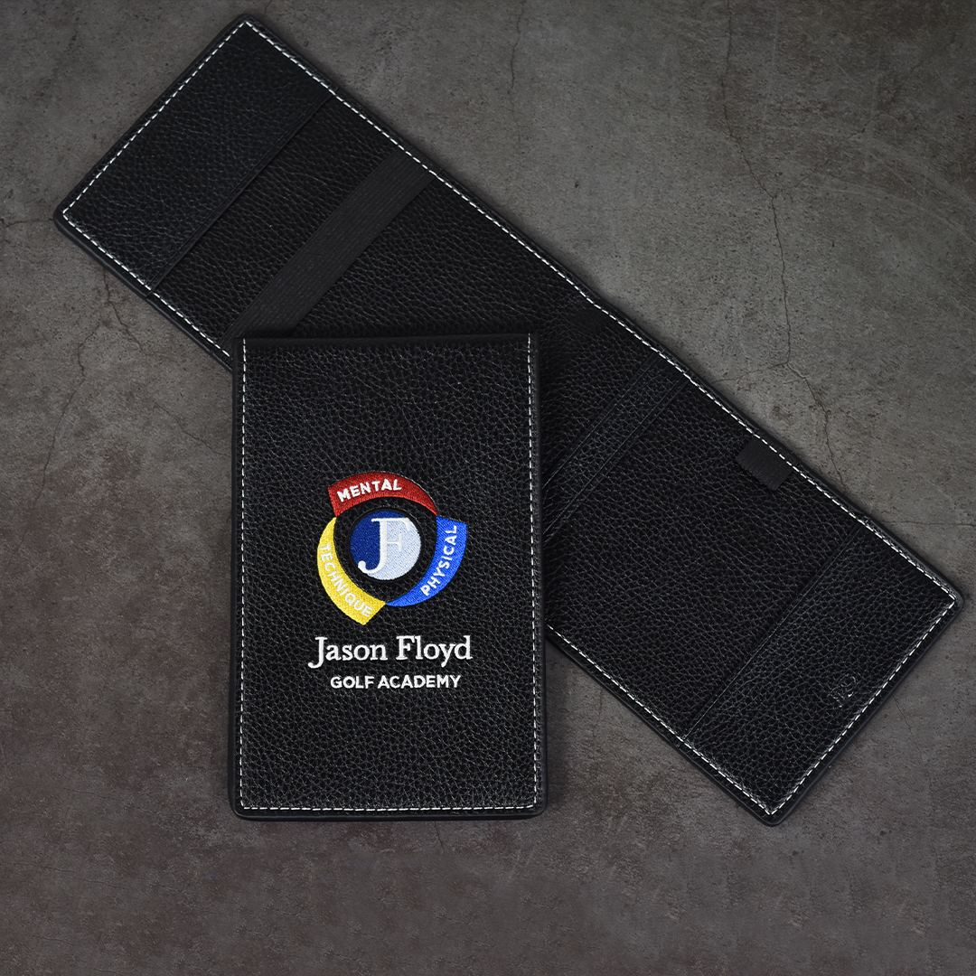 Scorecard holder cuero personalizado